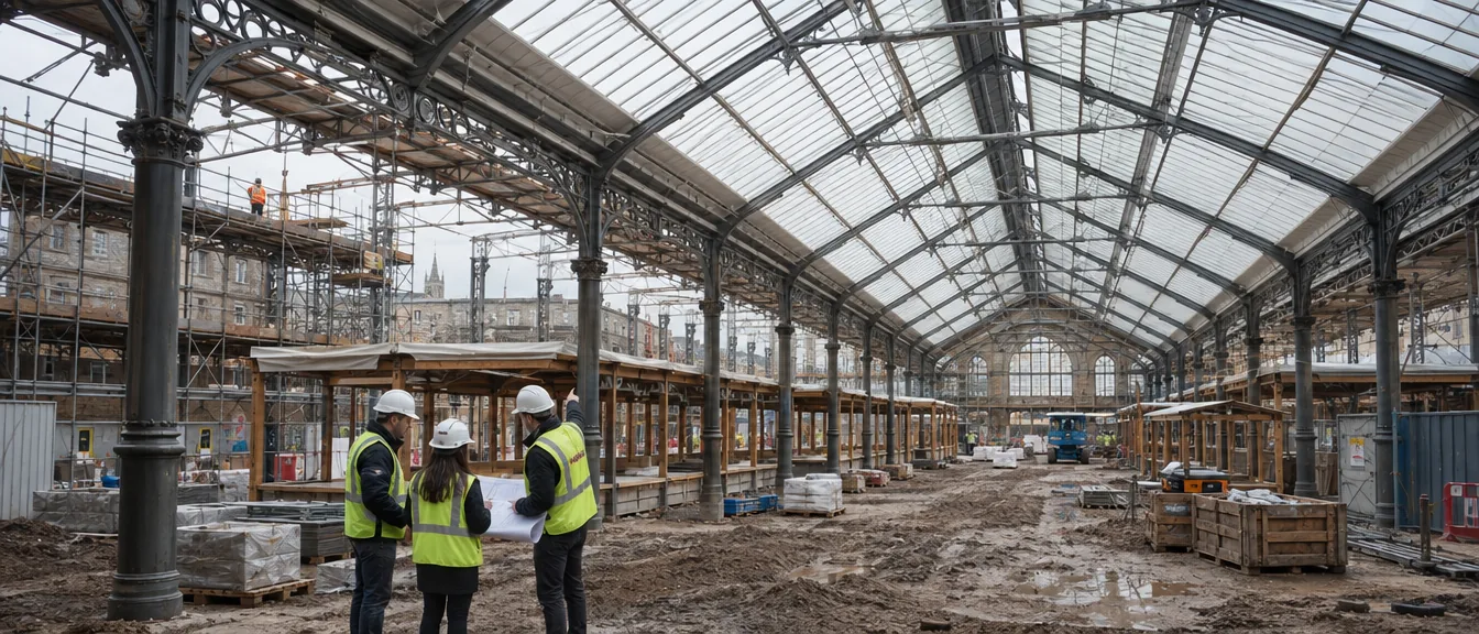 Wharfside Market Hall before works