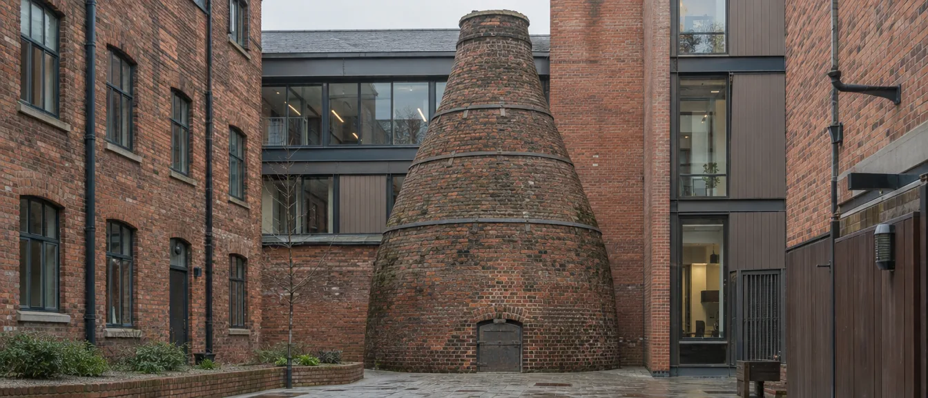 Kiln Yard Housing, Retained kiln