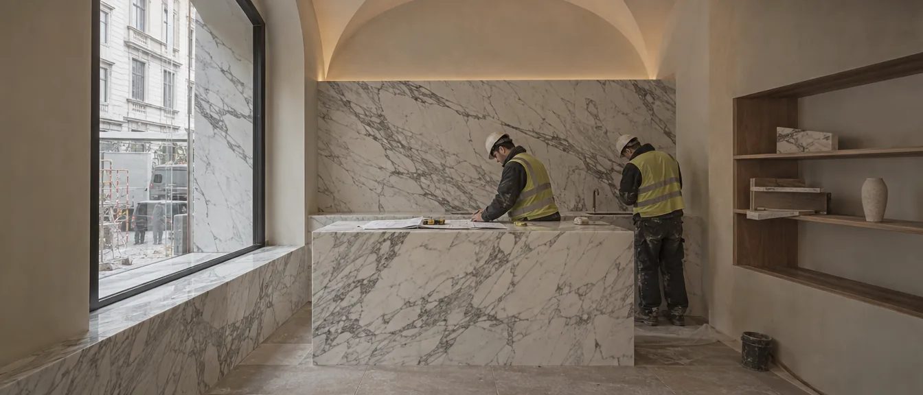 Marble Line Flagship, Continuous veining