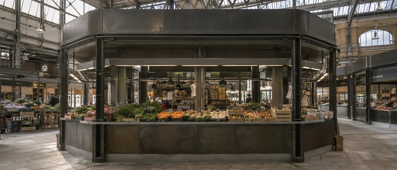 Wharfside Market Hall, Freestanding bays