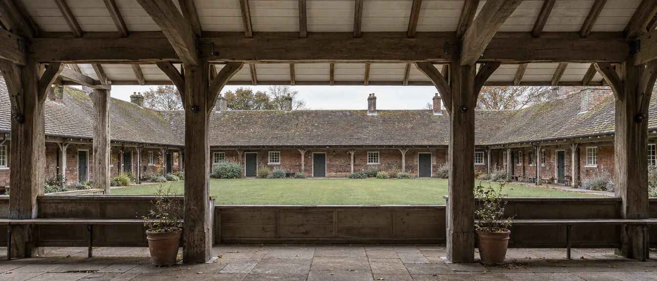 Alder Court Almshouses, The green